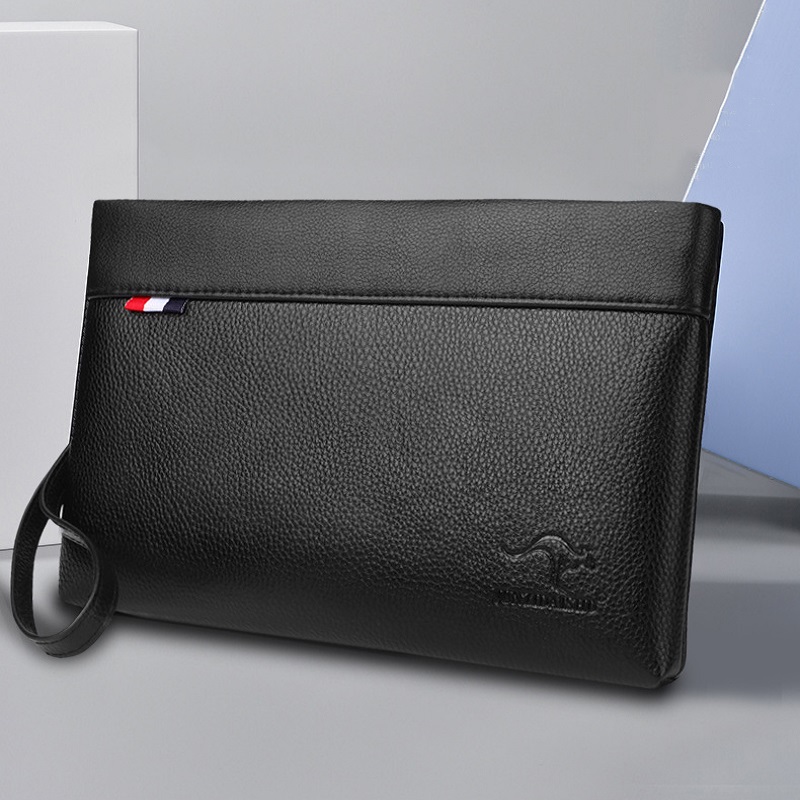 Leather Wallet Men - Borsa a mano da uomo d'affari