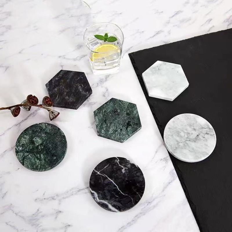 Marble Coaster Set - 1 pz sottobicchieri in marmo rotondi