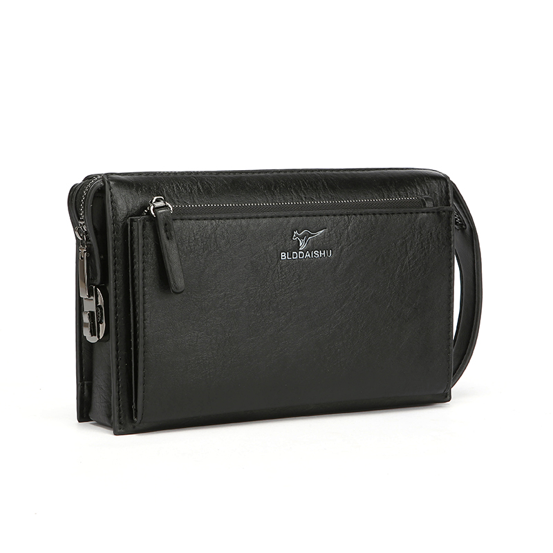 Leather Wallet Men - Nuova Borsa a Tracolla Antifurto da