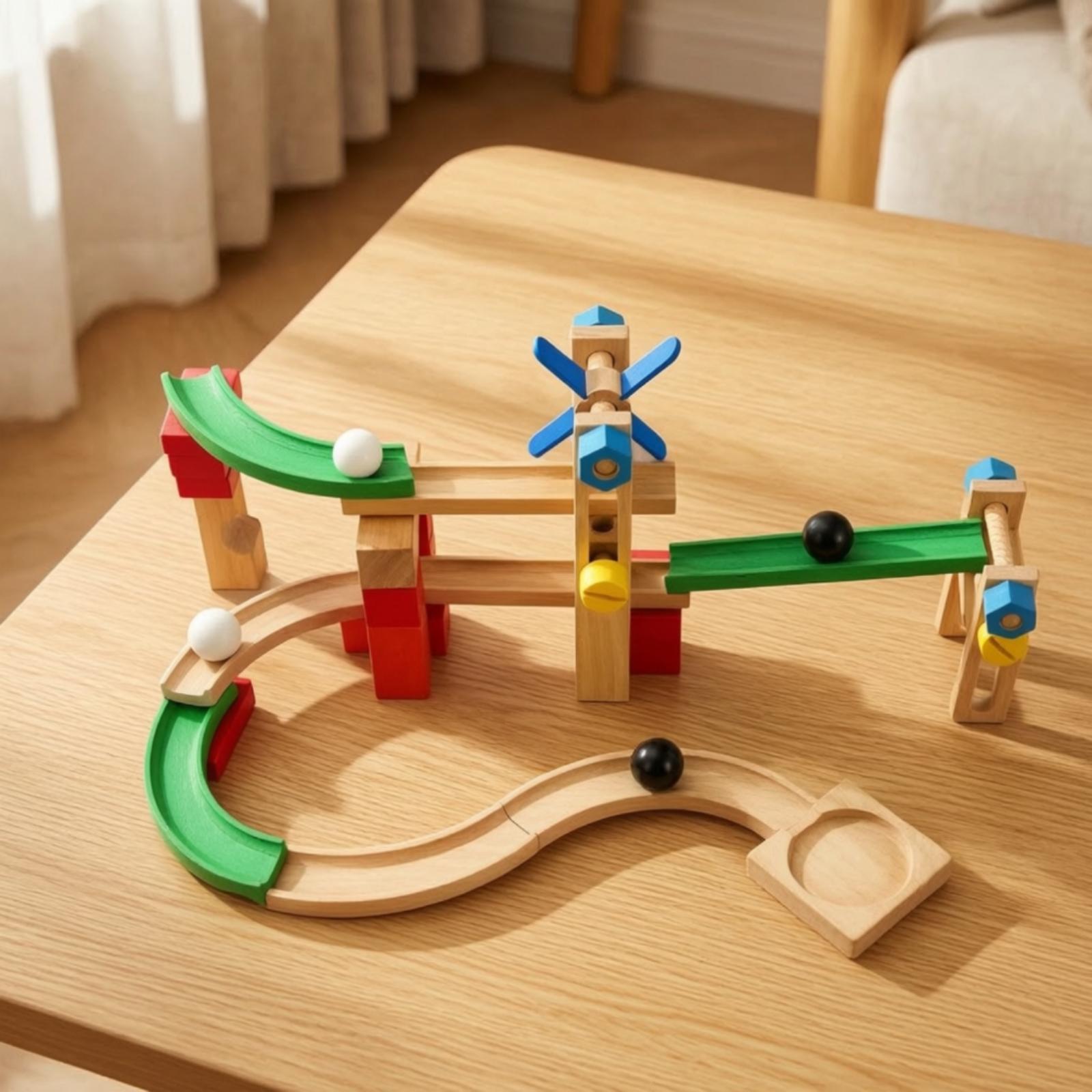 Pista di marmo in legno per ba - Marble Coaster Set recensione e prezzo