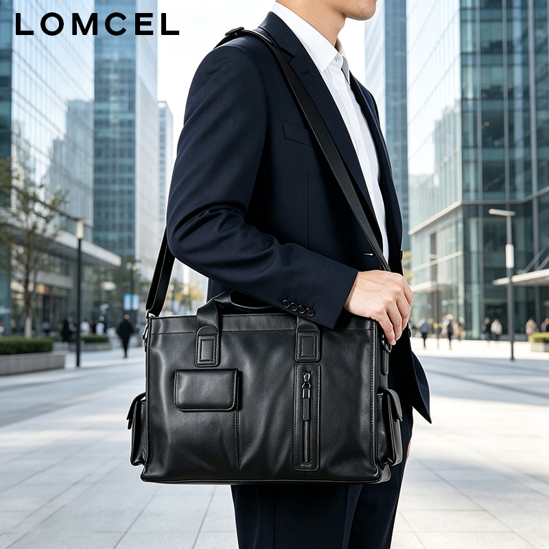 LOMCEL P116, borsa alla moda i - Leather Briefcase recensione e prezzo